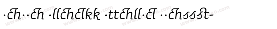 Sauna Black Italic Swash字体转换